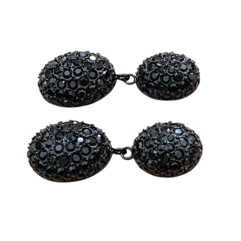 Kenneth Jay Lane(Kjl) Black Pave Crystal Drop Ear… - image 4